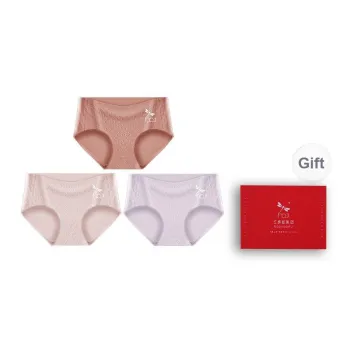 RED DRAGONFLY Cotton Panties Women's 3 Pack Gift Box Set