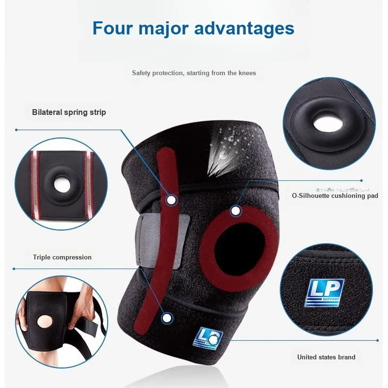 LP SUPPORT LP 733 Collection Running Basketball Fitness Unisex Nylon Elastane Polyester Knee Pads-6