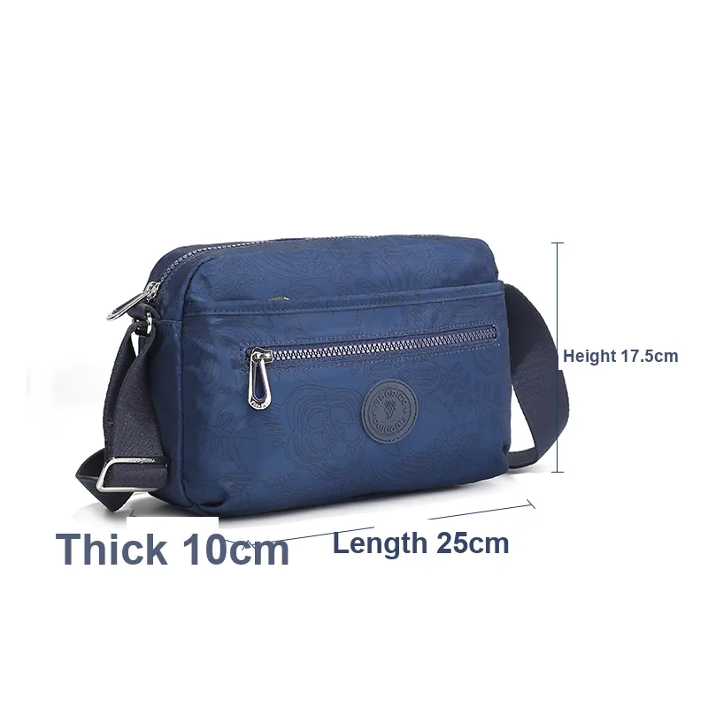 FIDO DIDO Oxford Crossbody Bag, Shoulder Bag Women's Blue-12