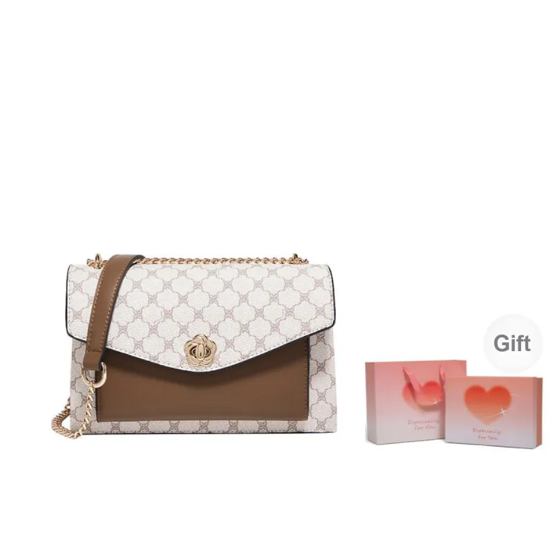 Marino Orlandi Synthetic Leather Shoulder Bag Regular Women's Ecru/Coffee-1