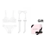 White Camellia (Bra Sets+Garter Belts+Thigh Highs)