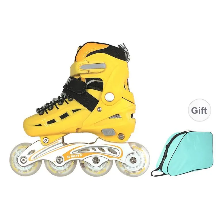 Sway China-Chic Roller Skates Fashion Casual Inline Skate Unisex Dynamic Yellow Snow Mountain White-0
