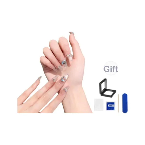 XNTX Премиум Ручной Feel False Nail Средний LADDER Cool Color Series Nude