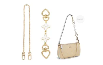 Lan Bao Fan Alloy Decorative Chain With Four Leaf Clover Extender Chain Accessories Gold Tone