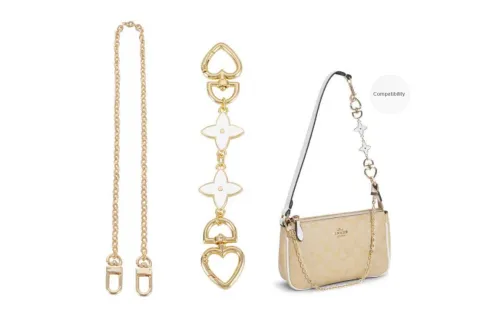 Lan Bao Fan Alloy Decorative Chain With Four Leaf Clover Extender Chain Accessories Gold Tone
