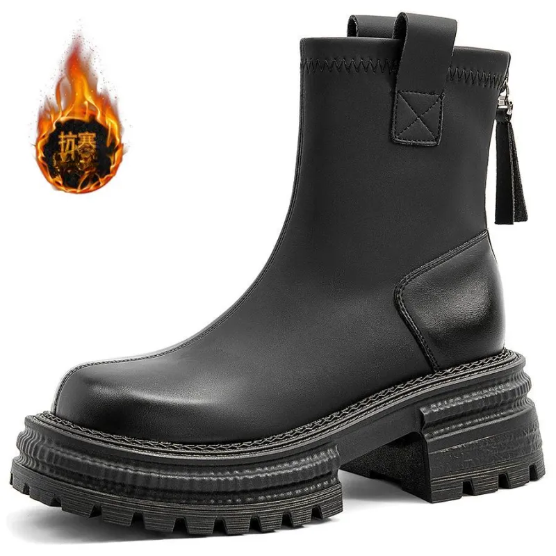 OMS Ankle Boots Women's Black/Brown-11