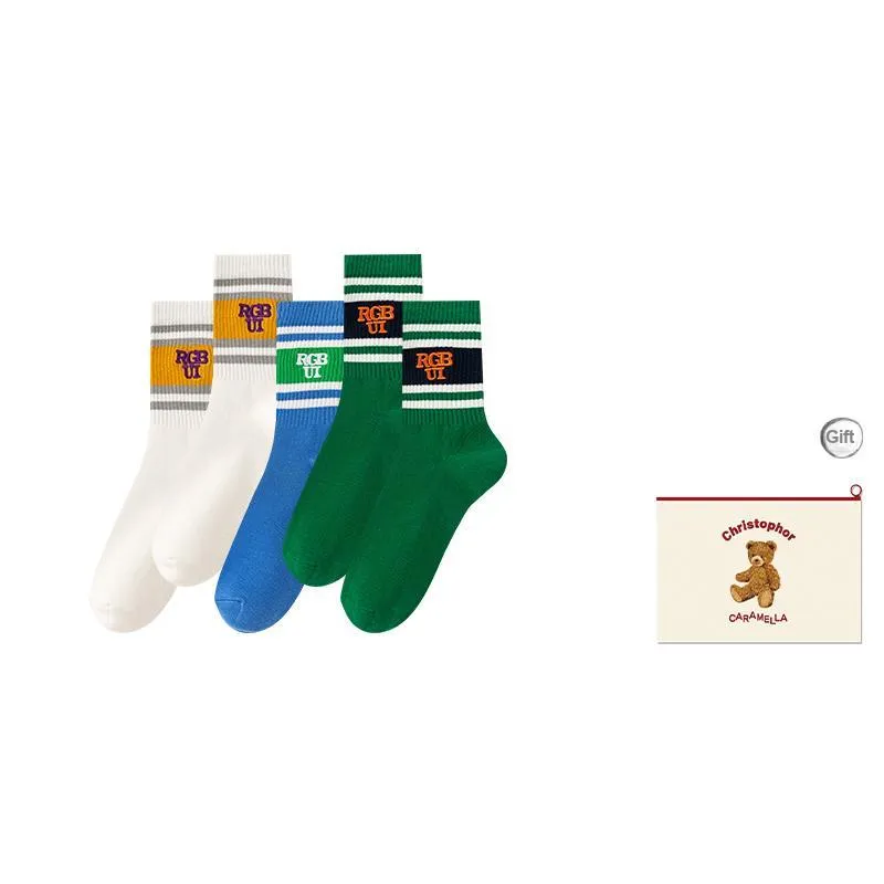 Caramella Mid-Calf Socks Men's Shopping Bag Combo Set-6