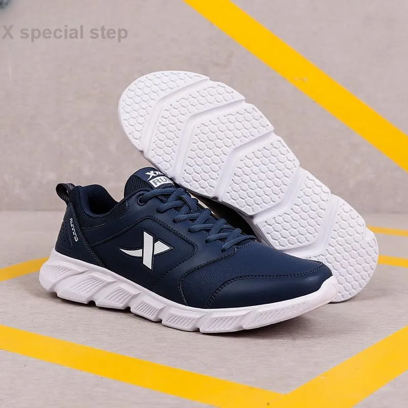 XTEP Wear resistant And Waterproof Low Top Running Shoes Men's Dark Blue-9