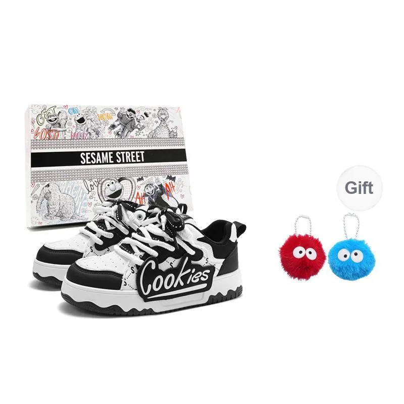 SESAME STREET Height Increasing Balance Abrasion Resistant Lightweight Slip Resistant Low Top Skateboard Shoes Unisex-26