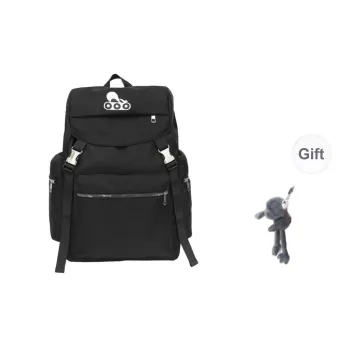 BRABOSTON Nylon With Mesh Backpack Regular Unisex Black