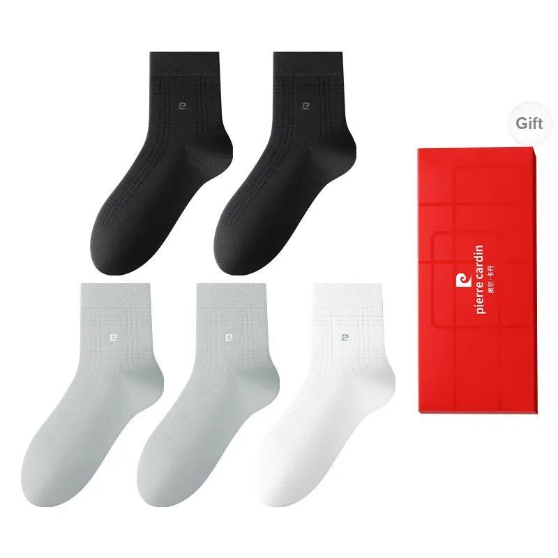 PIERRE CARDIN Mid Calf Socks Men's 5 Double Box-1