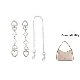 [Silver White Four-Leaf Clover+Irregular Shape Extender Chain]+Decorative Chain Clasp