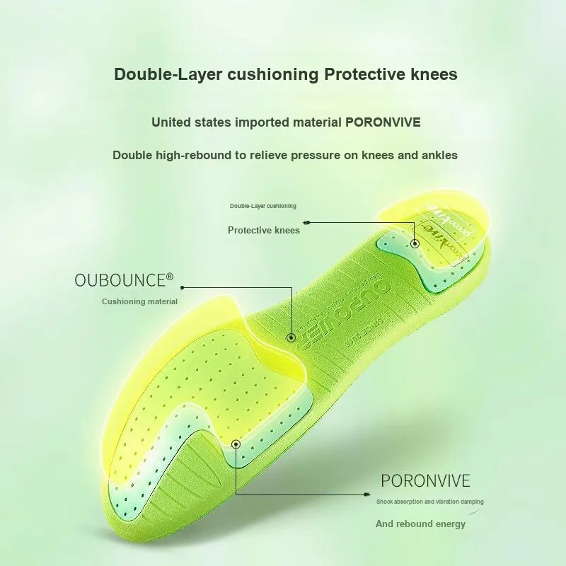 OUPOWER PORON VIVE Cushioning High Rebound Plate Insoles Unisex-1