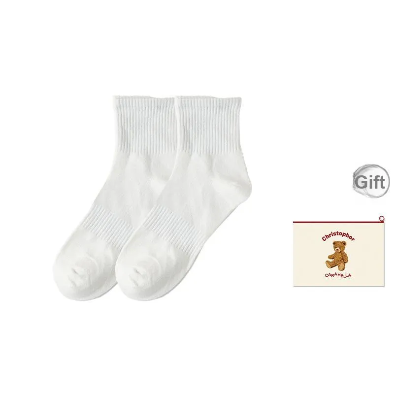 Caramella Mid Calf Socks Unisex Shopping Bag Combo Set-12