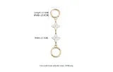 Round Buckle Heart Four-Leaf Clover+0.6cm Gold Copper 110cm Chain, Total Length 122cm