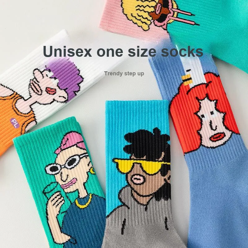 PL Mid Calf Socks Unisex Shopping Bag 2 Pack Mixed Color-2