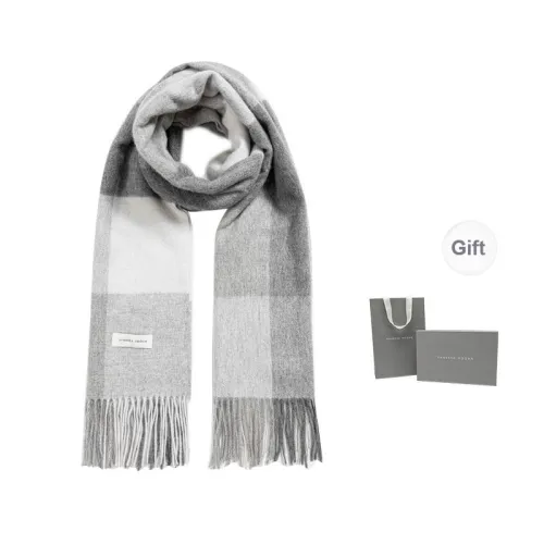 COACH Sheep Wool Polyamide Shawls Womens Chalk White
