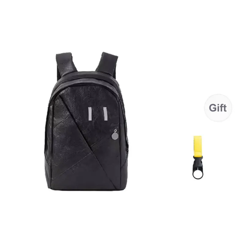 One Person's Planet DuPont Paper Backpack Medium Size Unisex Black-4