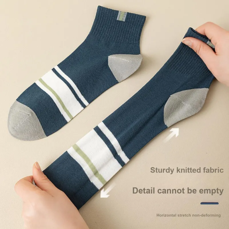 MIIOW Mid Calf Socks Men's 5 Pack Mixed Color-9