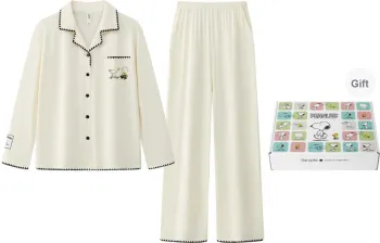Gongdie x SNOOPY/ Pajama Set Women's White Gift Box Set