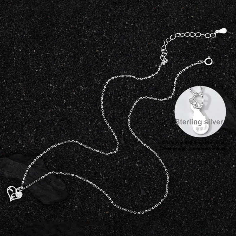 MISS WEI 999 Fine Silver Necklaces Women's-4