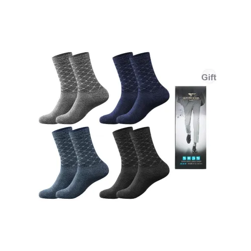 SEPTWOLVES Носки до колена Мужские упаковка из 4 штук набор в подарочной коробке