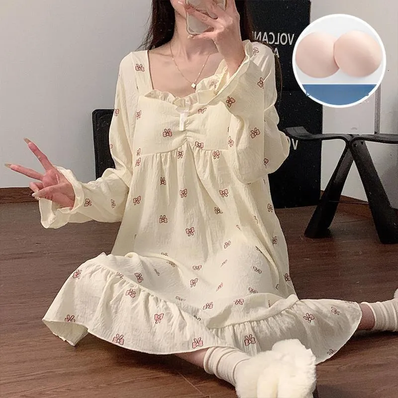 Ta Yan Nightgown Women's Apricot-1