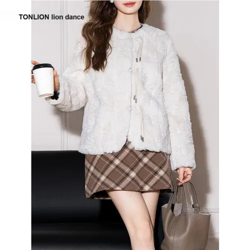 Tonlion Экрю Женские Меховые изделия