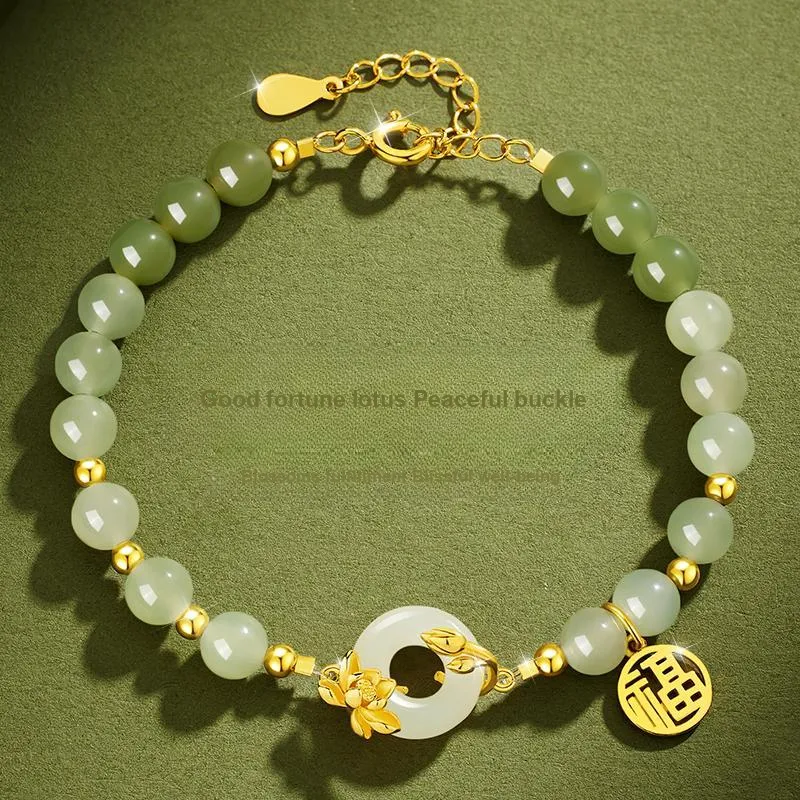 ZSY Bracelets Pale Greenish White Jade Women's-2