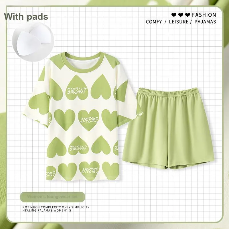 The Story Of The Flower Season Pajama Set Women's Grass Green-2