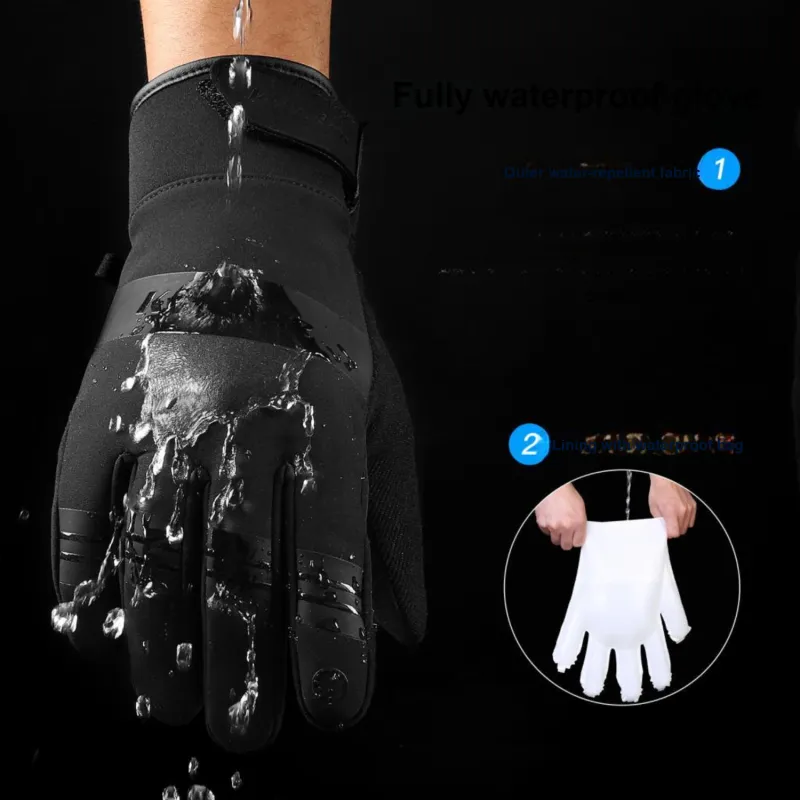 Vilico Other Riding Equipment Cycling Glove Unisex Silicone Conductive Fiber Black-2
