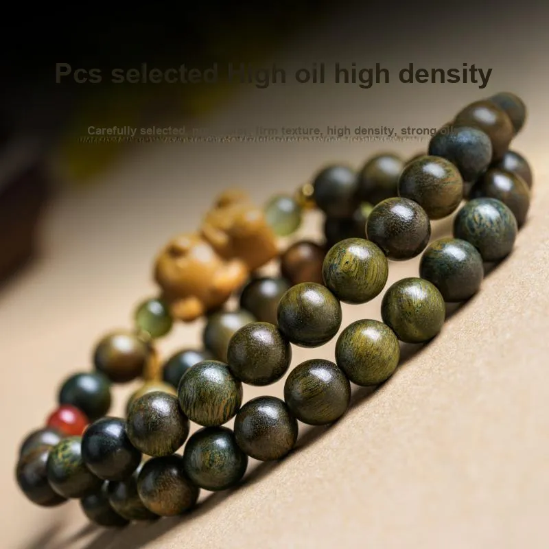GUMUJIANG Green Sandalwood Bracelets Unisex-2