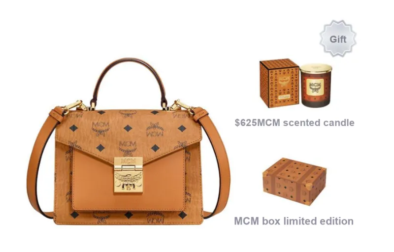 MCM Patricia Satchel Visetos Handbags-5