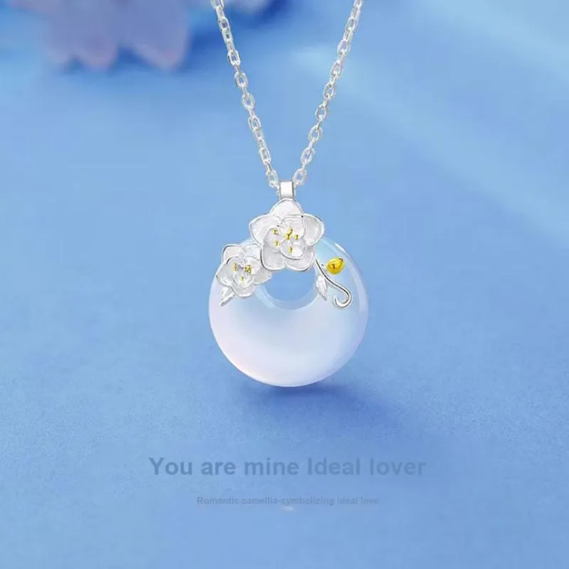 Master Kim Chalcedony Jade Necklaces Women's-1