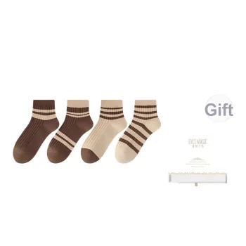 XIA.WA.ZHI.XIU Ankle Socks Women's Box 4 Pack