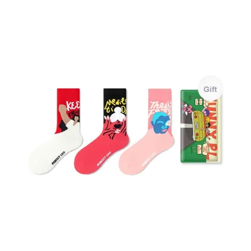 PL Носки Crew Унисекс Сумка для покупок 3 упаковки Смешанные цвета