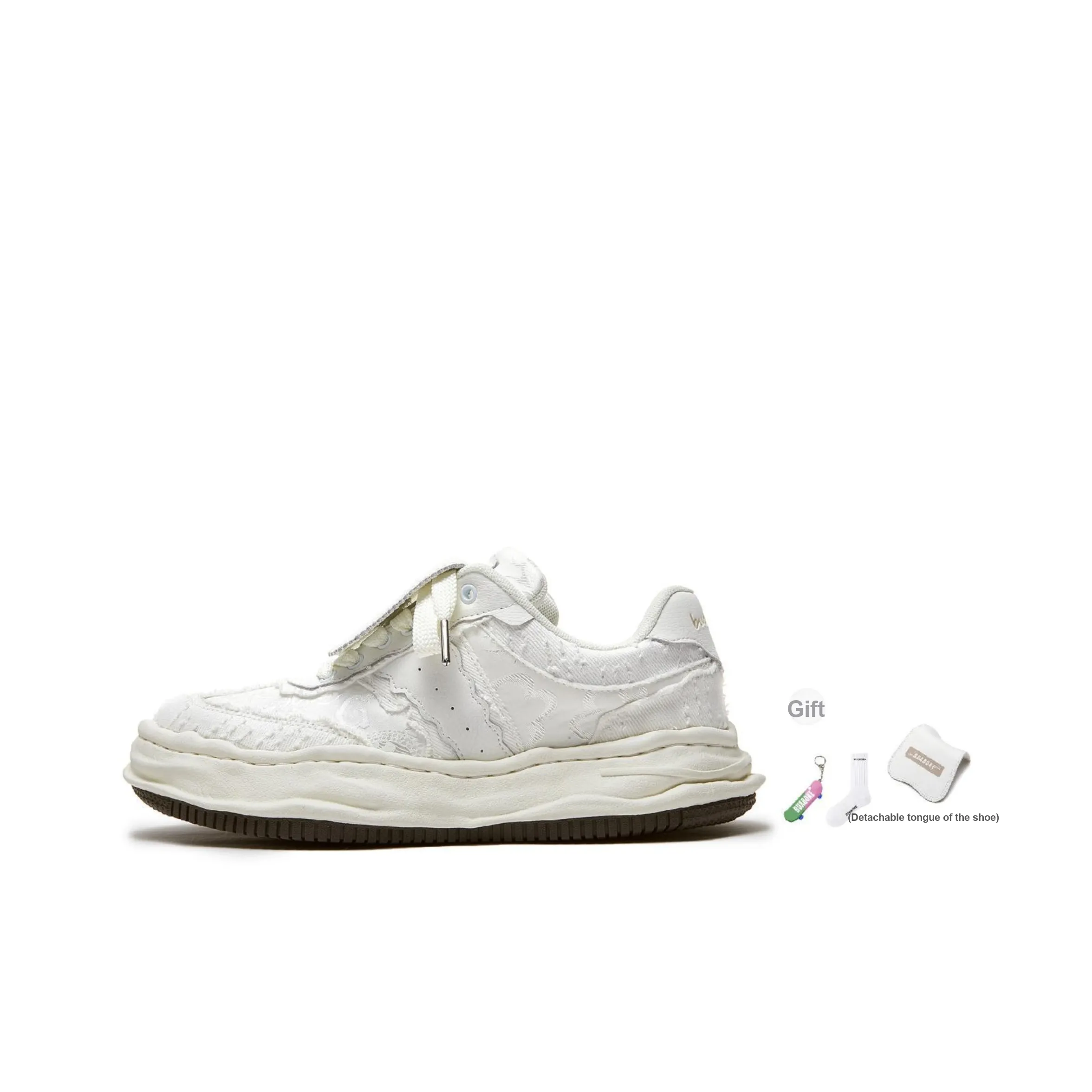 BUABOKE Скейтборд Кроссовки Низкие Слоновая кость Унисекс