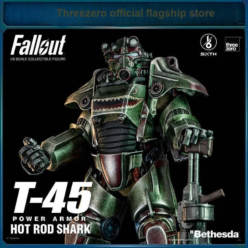 Threezero Radiation T-45 Hot Rod Shark Power Armor 1/6 Bonus Gifts-2