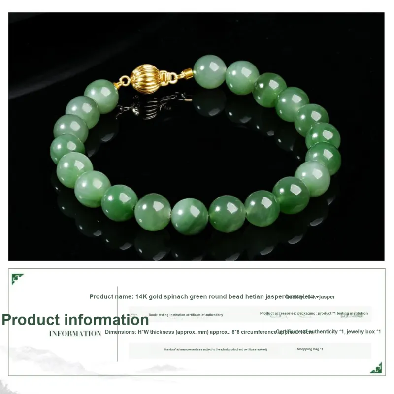 Oriental Jade Hetian Jade Bracelets Jasper Women's-2