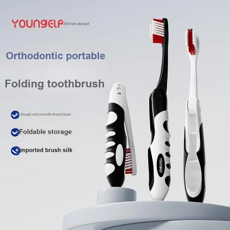 YOUNGELF Portable Full Tooth Cleaning And Orthodontic Foldable Toothbrushes-1