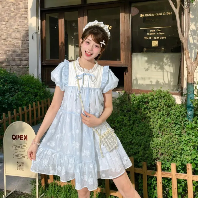 SNBL Short Sleeved Dress Women's Blue-2