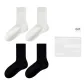 [4 Pack/100% cotton Anti-Pilling]2 Pack Black+2 Pack White