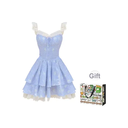 OURUOKE Короткое платье с короткими рукавами женское