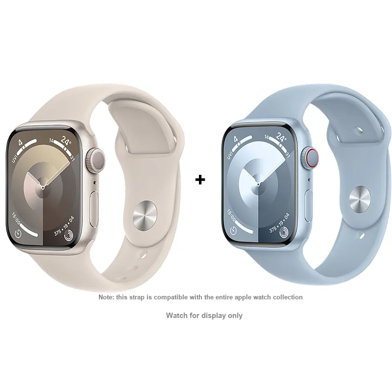 FZRT Apple Compatibility Watch Band Official Same Style Solid Color Liquid Silicone Strap Silicone Material-1