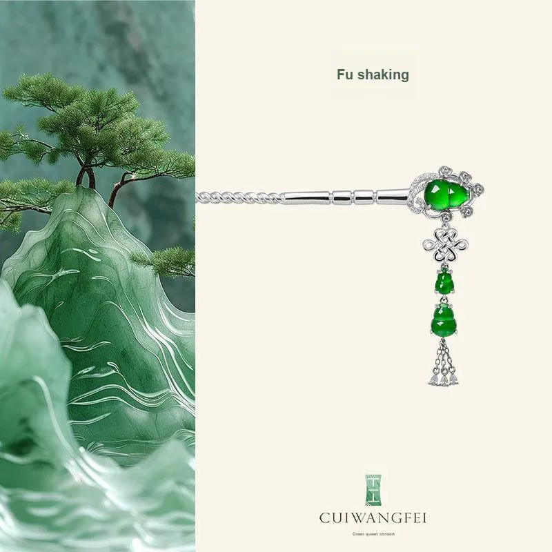 Princess Cui Ice Type Jadeite Hairpin Women's-1