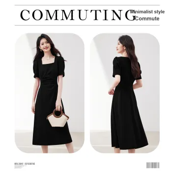 XINFEIYU Short Sleeved Dresses Women's Black