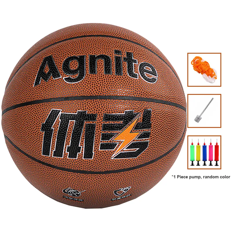 Deli PU Basketball Brown Size 5/Size 6/Size 7 Ball Training Kids'-2