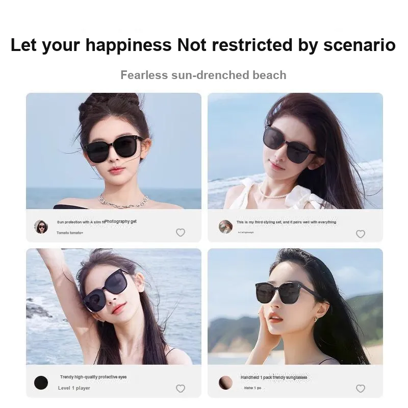 LASHION TR/Memory Plastic Round Sunglasses Women's-2