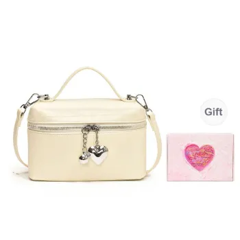 NATTY PU Crossbody One Shoulder Handbag Regular Women's Ecru/Silver/Black/Pink