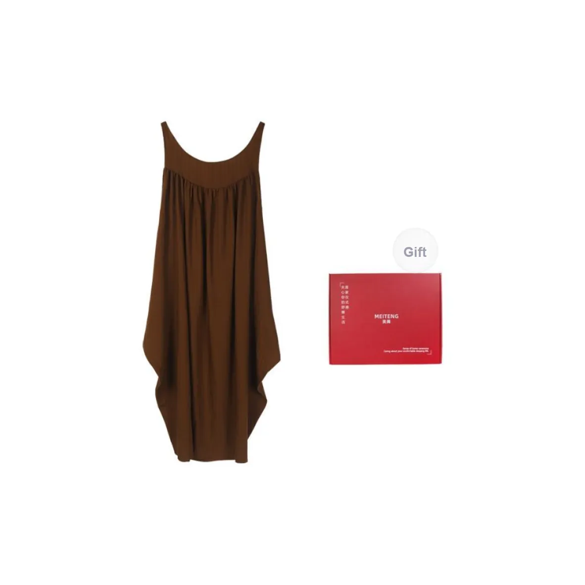 MEITENG Nightgown Summer Women's Brown